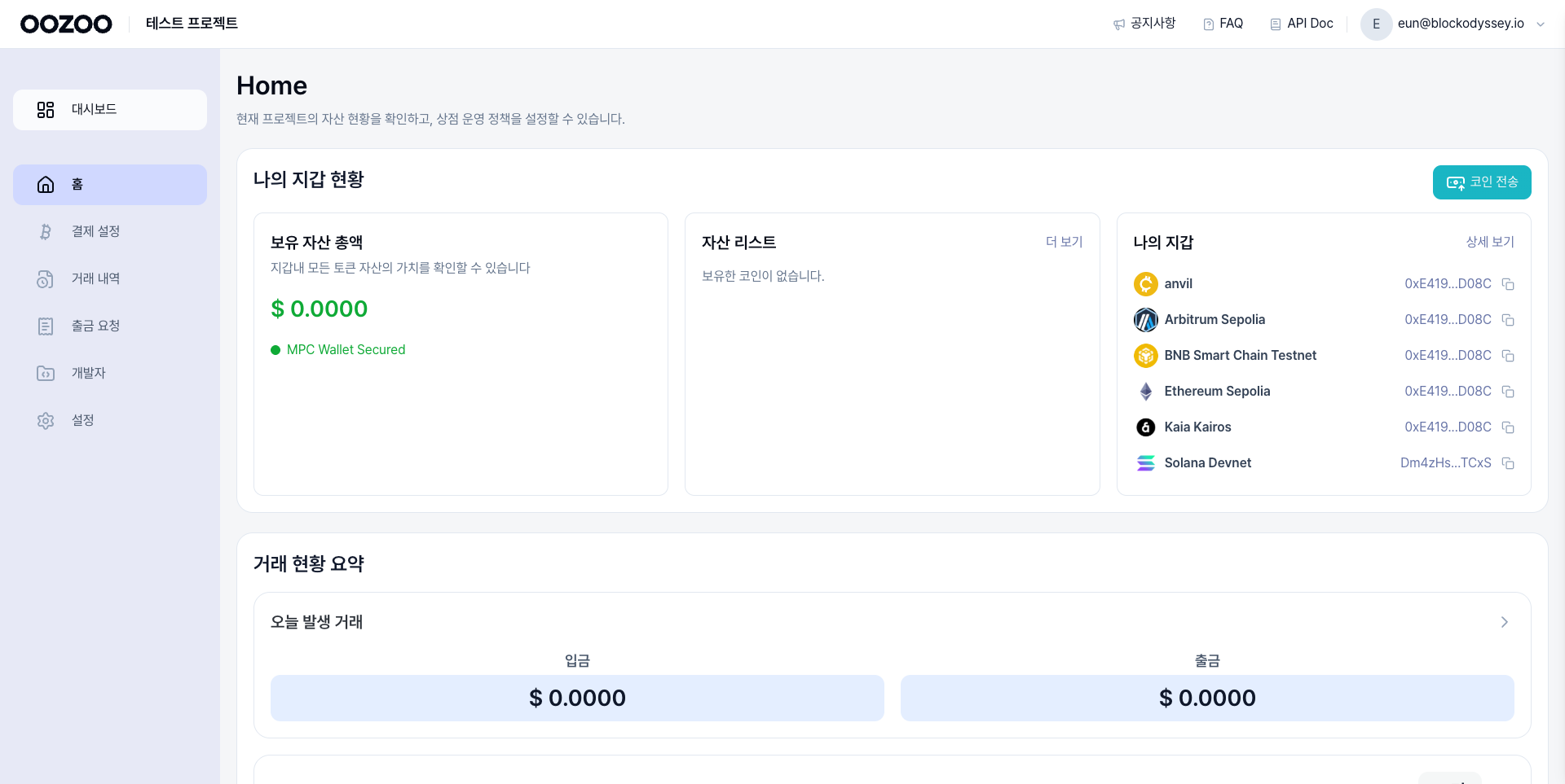 Wallets created