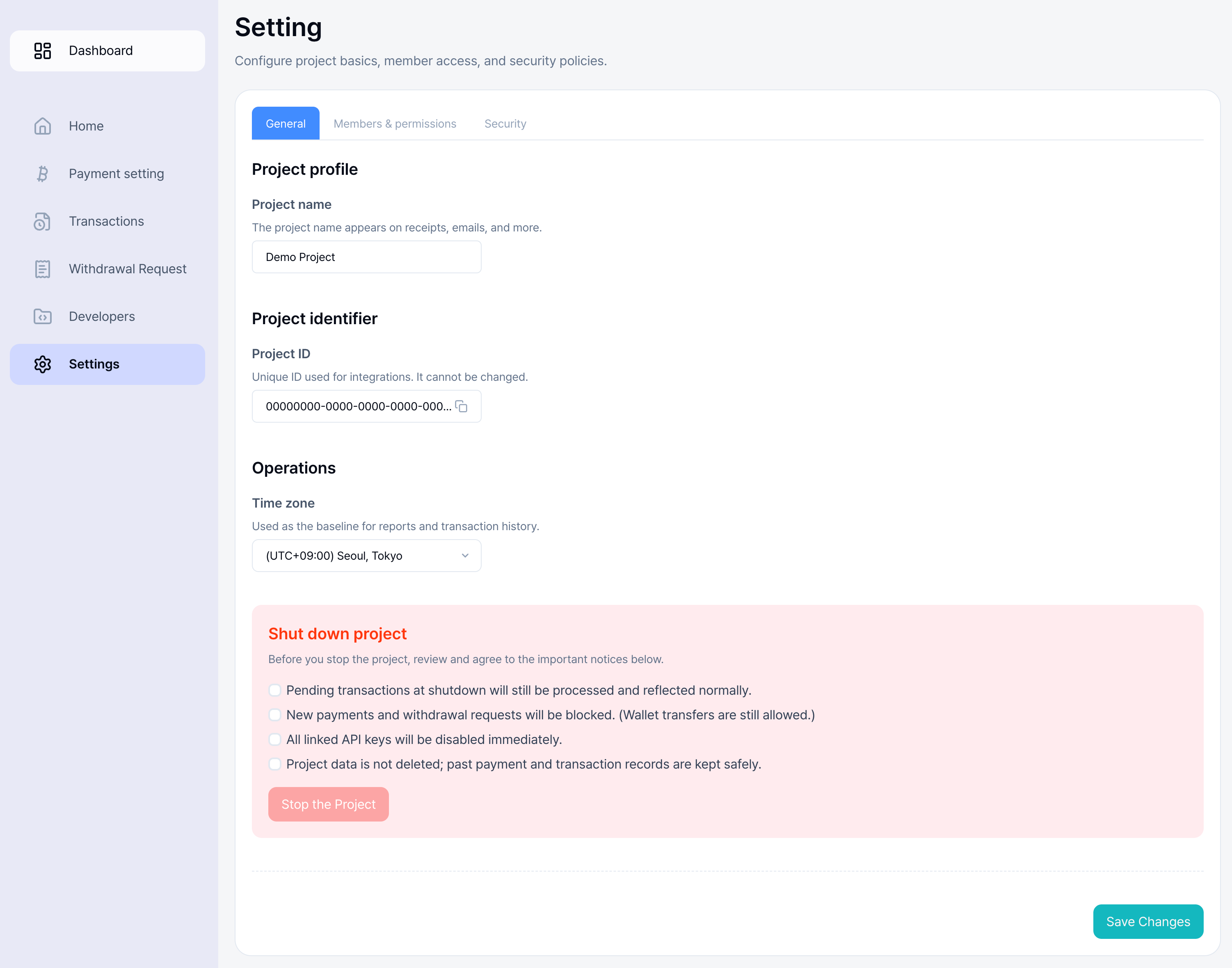 General Settings