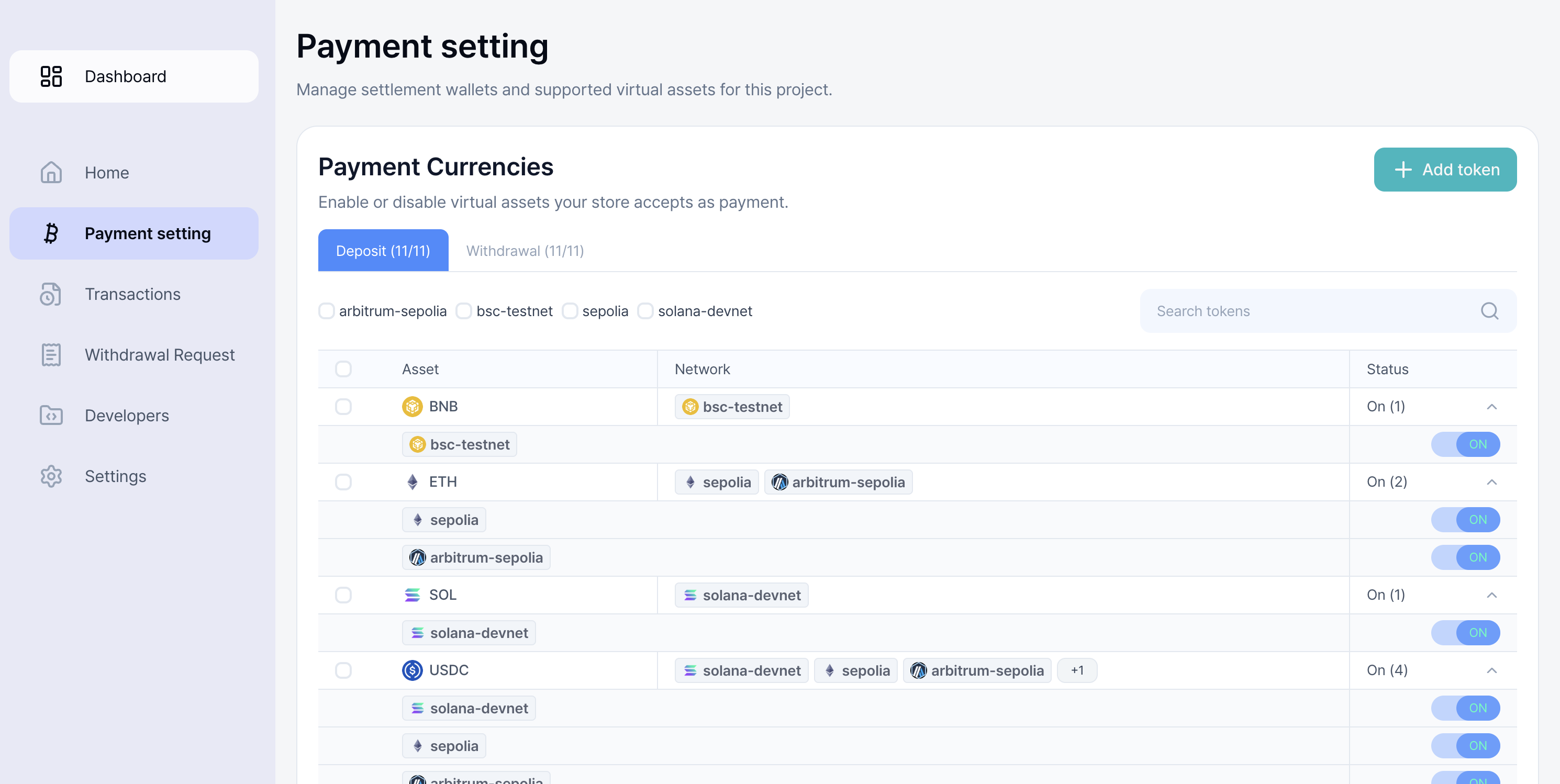 Payment Setting